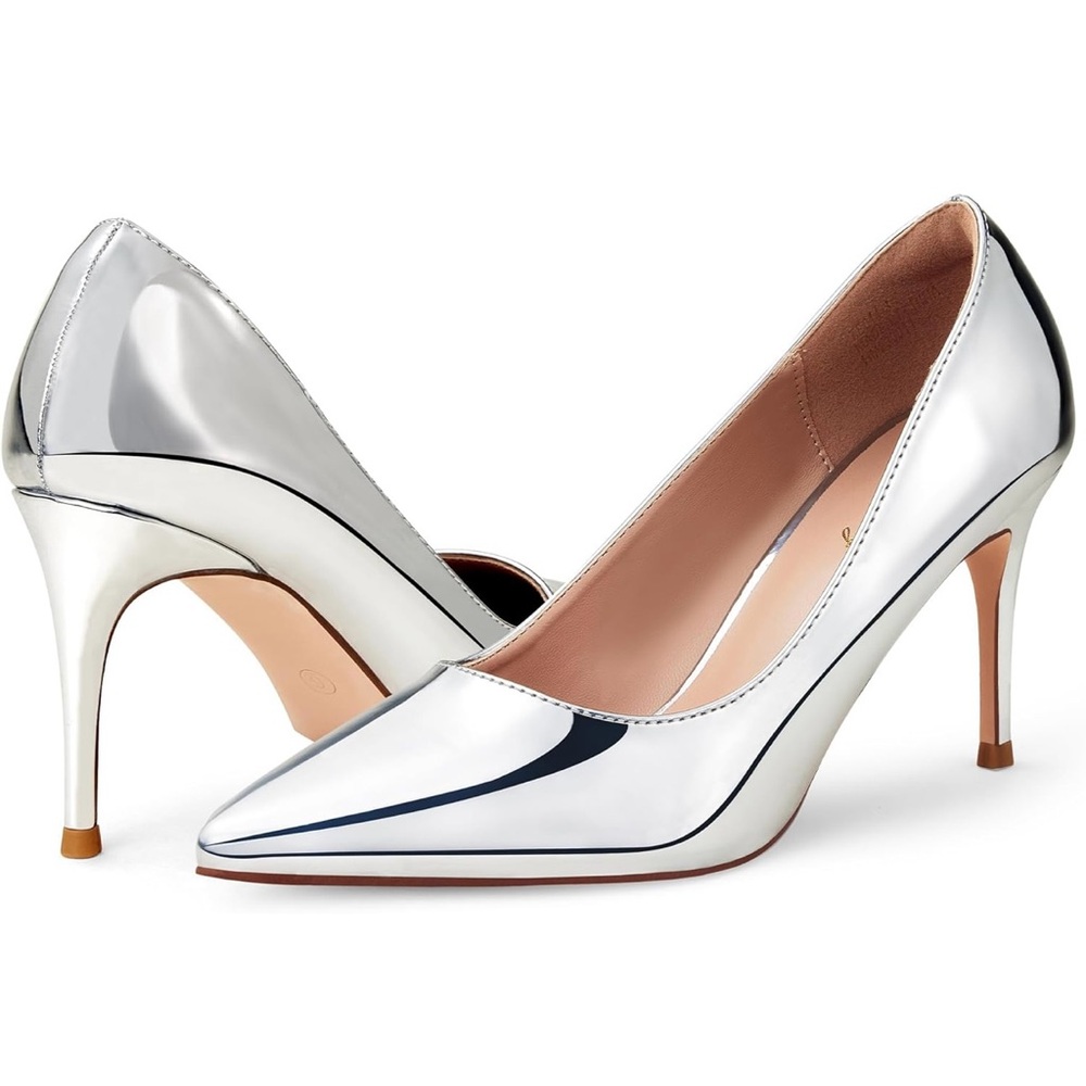 NEW Elisabet tang Heels Silver